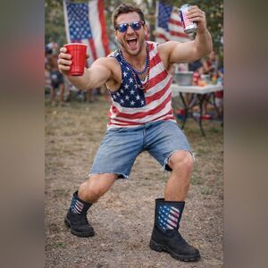 Western Boots Men's 9.5 American Flag